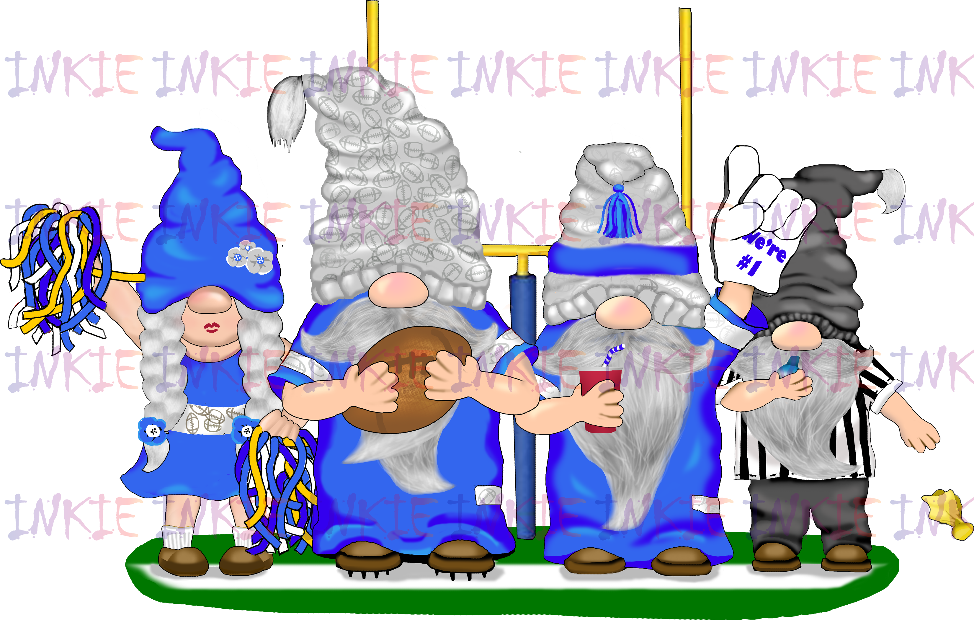 Football Gnomes with NFC Colors